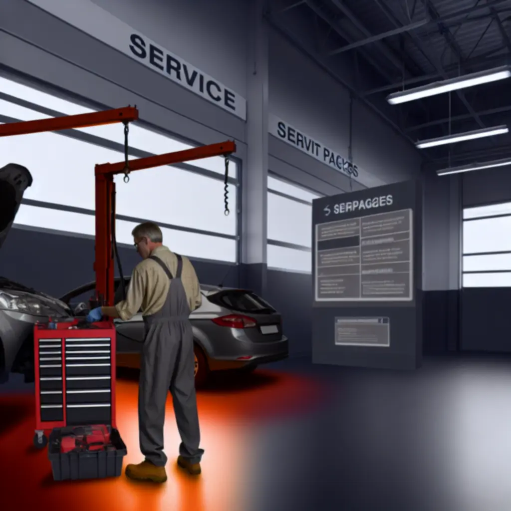 Stanowiska serwisowe z przygotowanymi stanowiskami do realizacji pakietów serwisowych